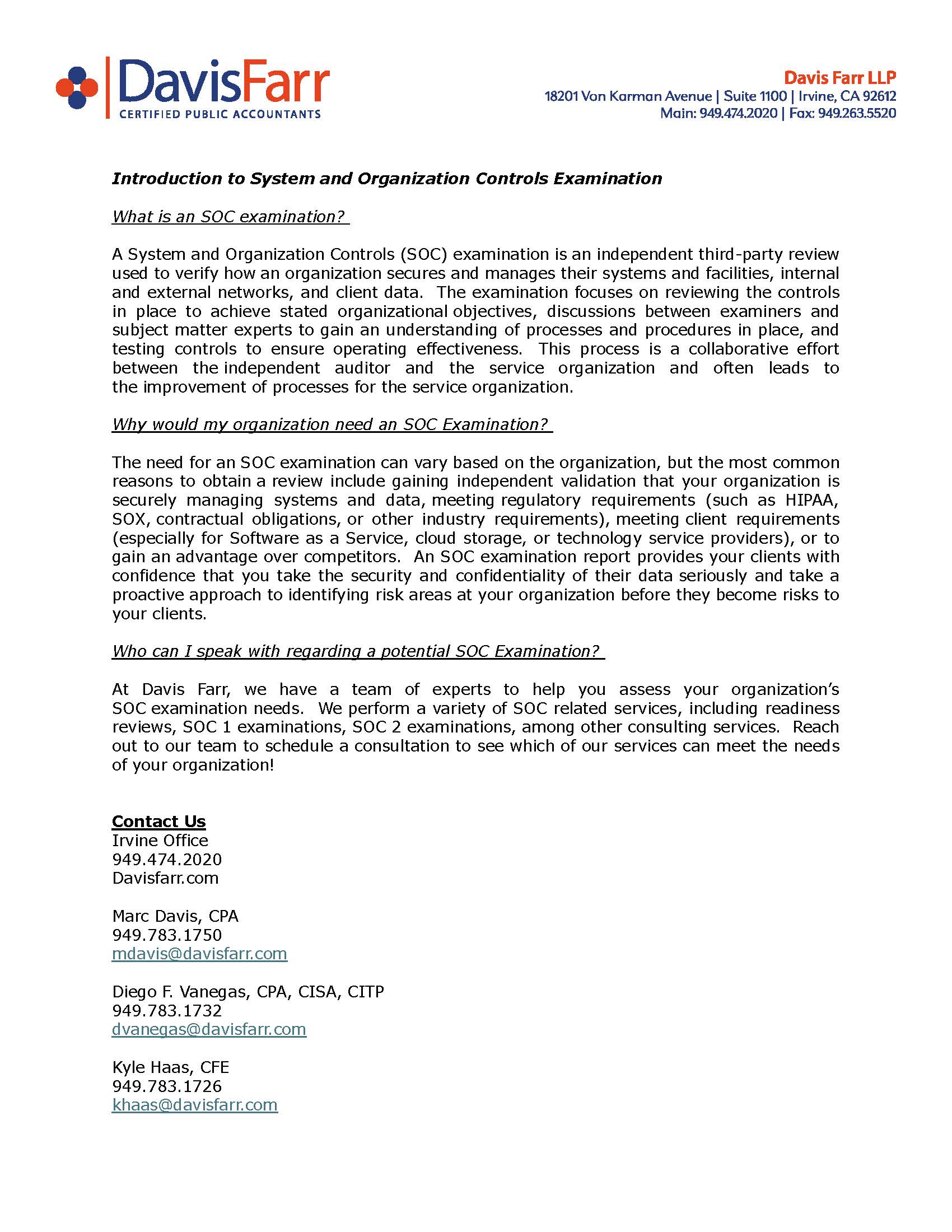 SOC Website Post No.1 - Introduction to SOC Examination
